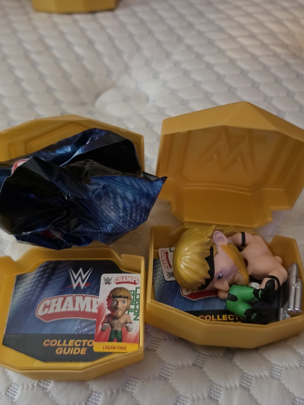 WWE Champs Collector Figure in Yellow Case - Blonde Wrestler